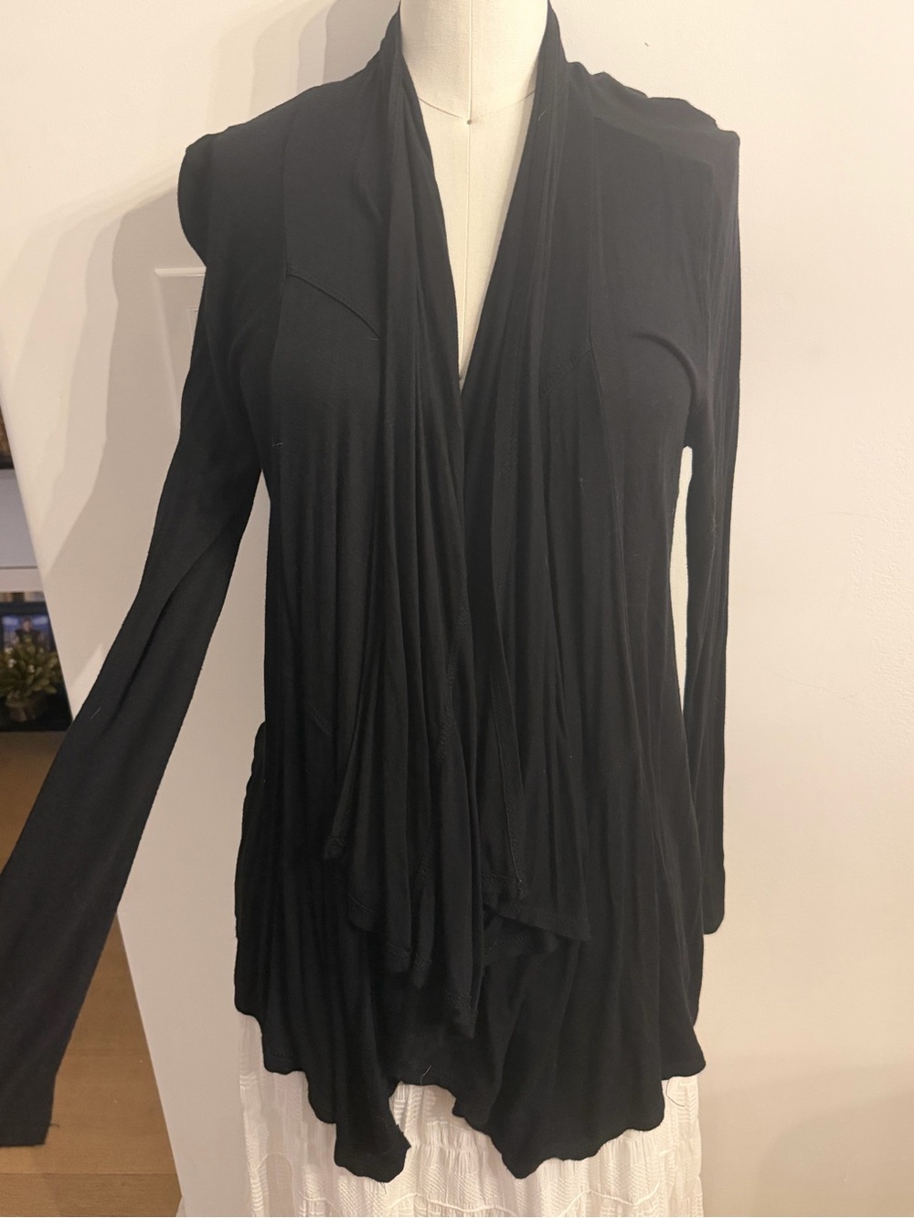 Ginger G Black Lightweight Open Cardigan